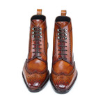 Wingtip Lace Up Boots // Tan (US: 11)
