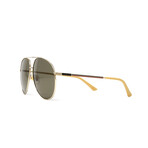 Men's GG0832S Sunglasses // Gold + Brown