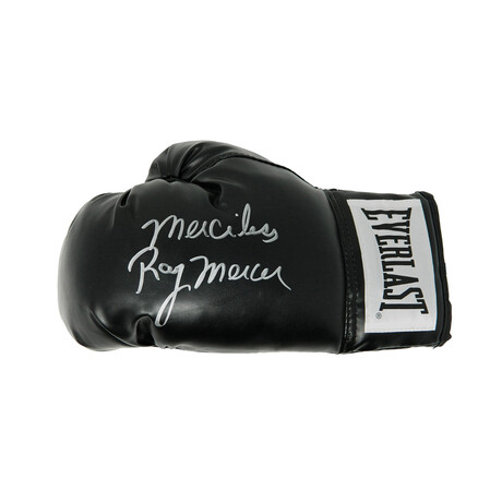 Ray Mercer // Signed Everlast Boxing Glove // Black // "Merciless" Inscription