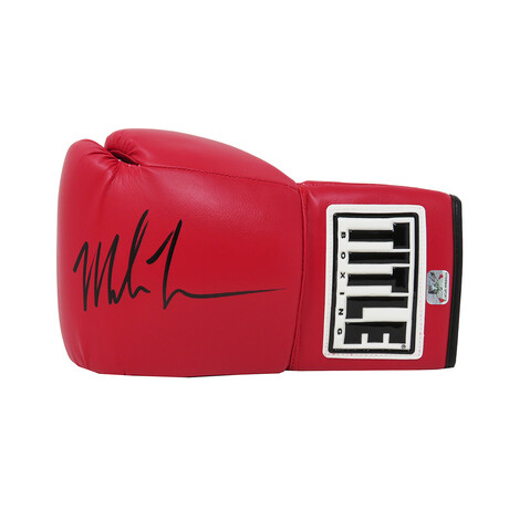 Mike Tyson // Signed Title Boxing Glove // Red