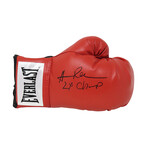 Hasim Rahman // Signed Everlast Boxing Glove // Red // "2x Champ" Inscription