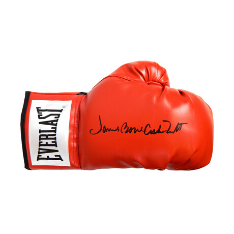 James 'Bonecrusher' Smith // Signed Everlast Red Boxing Glove