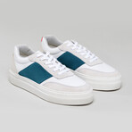 Now V9 Sneakers // White + Petrol Blue (Euro: 43)