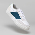 Now V9 Sneakers // White + Petrol Blue (US: 9)