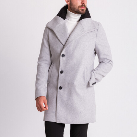 Coat With Fur // Light Gray (Euro: 46)