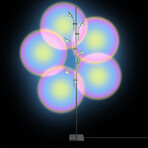 Minimalist 5-Head Shadow Atmosphere Floor Lamp // Sunset + Rainbow