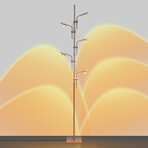 Minimalist 5-Head Shadow Atmosphere Floor Lamp // Sunset + Rainbow