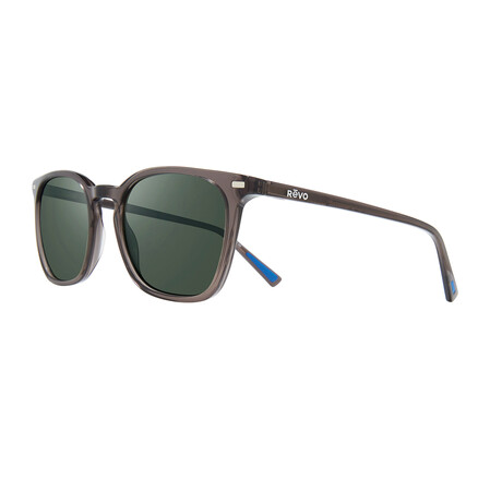 Watson Polarized Sunglasses // Crystal Gray Frame + Smoky Green Lens