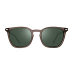 Watson Polarized Sunglasses // Crystal Gray Frame + Smoky Green Lens