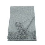 Cashmere Throw + Fringes // Gray