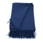 Cashmere Throw + Fringes // Sapphire