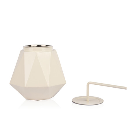 Anywhere Fireplace Brooklyn // Indoor/Outdoor Fireplace + 12-Pack SunJel Fuel (Beige)