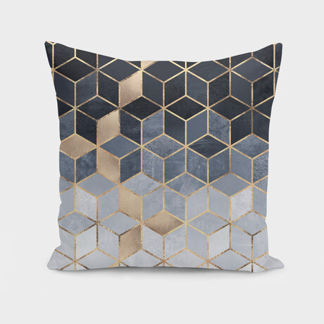 Soft Blue Gradient Cubes (14"H x 14"W)