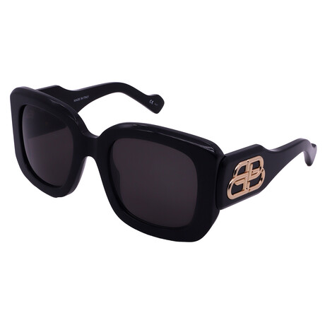 Balenciaga // Unisex BB0069S-001 Sunglasses // Black + Gray
