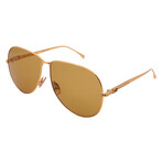 Fendi // Unisex 437 + S-001 Sunglasses // Yellow Gold + Brown