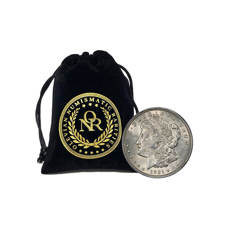 The Last Morgan Dollar // Dated 1921 // Almost Uncirculated Condition // Deluxe Collector's Pouch