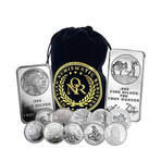 Custom Silver Bullion Package // 25 Ounce Assortment // Deluxe Storage Pouch