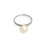 Salvini // Cipria 18k White Gold Pearl + Black Diamond Ring // Ring Size: 7.25 // Store Display