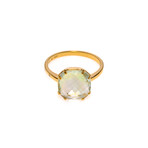 Salvini // Santa Fe 18k Yellow Gold Diamond + Prasiolite Ring // Ring Size: 5.5 // Store Display