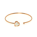 18k Rose Gold Diamond + Mother Of Pearl Bracelet // 6.5" // Store Display