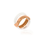 Damiani // Abbracio 18k Rose Gold + Ceramic Diamond Ring // Store Display