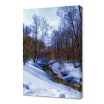 Sping. River. Snow. (12"H x 8"W x 0.75"D)