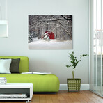Red Barn in Snow (8"H x 10"W x 0.75"D)