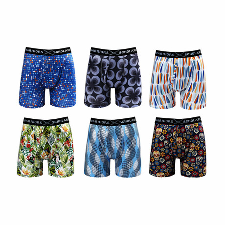 Marty Boxer Brief // Pack of 6 // Multicolor (S) - Warriors & Scholars ...