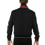 Double Sided Leather Jacket // Red + Black (XL)