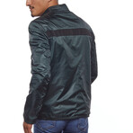 Double Sided Leather Jacket // Black + Green (S)