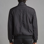 Double Sided Leather Jacket // Burgundy + Black (4XL)