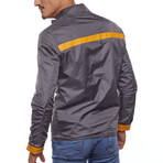 Double Sided Leather Jacket // Gray + Yellow (4XL)