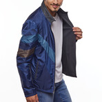 Double Sided Leather Jacket // Navy Blue + Blue (XS)