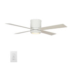 ARLINGTON // 52" 4-Blade Flush Mount Smart Ceiling Fan + LED Light Kit w/ Wall Switch (Gold Finish/Black Fan Blades)
