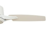 EUNOIA // 52" 3-Blade Smart Ceiling Fan + LED Light Kit w/ Wall Switch (Brushed Nickel Finish/Black Fan Blades)
