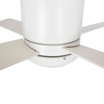 ARLINGTON // 52" 4-Blade Flush Mount Smart Ceiling Fan + LED Light Kit w/ Wall Switch (Gold Finish/Black Fan Blades)