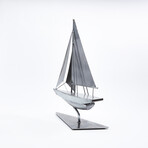 Rustic Yacht Recycled Auto Parts Sculpture