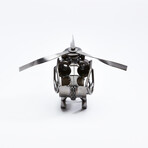 Helicopter Upcycled Auto Part Sculpture