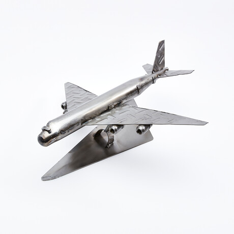 Airline Recycled Metal Auto Part Sculpture