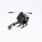 Helicopter Upcycled Auto Part Sculpture