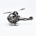 Helicopter Upcycled Auto Part Sculpture