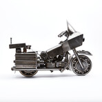Rustic Motorcycle Recycled Auto Parts Sculpture