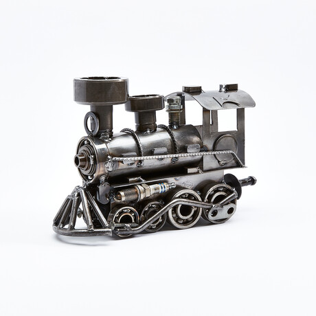 Rustic Locomotive Auto Part Sculpture11 Inch