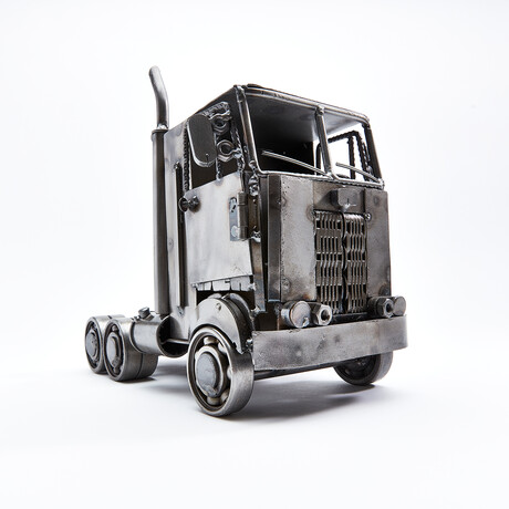 Rustic Truck Cab Recycled Metal Sculpture