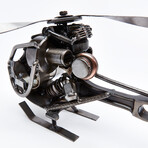 Helicopter Upcycled Auto Part Sculpture