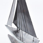 Rustic Yacht Recycled Auto Parts Sculpture