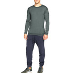 Oil Wash Cashmere Crew Neck Sweater // Forest Green (M)