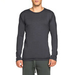 Oil Wash Cashmere Blend Crew Neck Sweater // Gray (S)