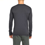 Oil Wash Cashmere Blend Crew Neck Sweater // Gray (L)
