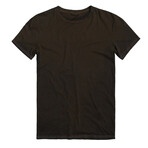 Crew Neck Powder Effect T-Shirt // Charcoal (S)